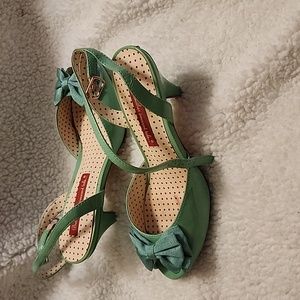 B.A.I.T FOOTWEAR seafoam kitty heels